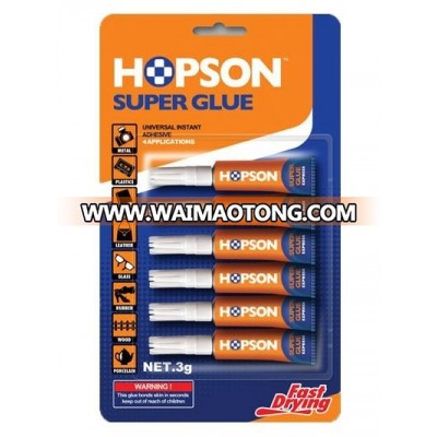 Hopson 6pcs/card Aluminum Tube Super adhesive Glue